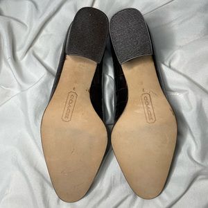 COACH Brown Tara block heels